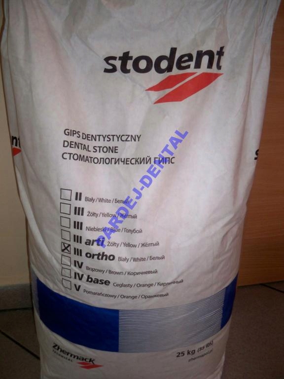 Gips ortodontyczny Stodent kl.III 25kg Ortho biały