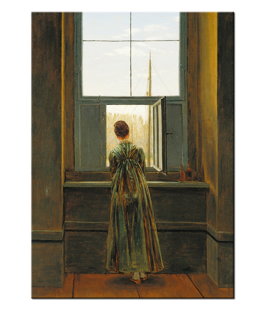 Kobieta w oknie Caspar David Friedrich reprodukcja