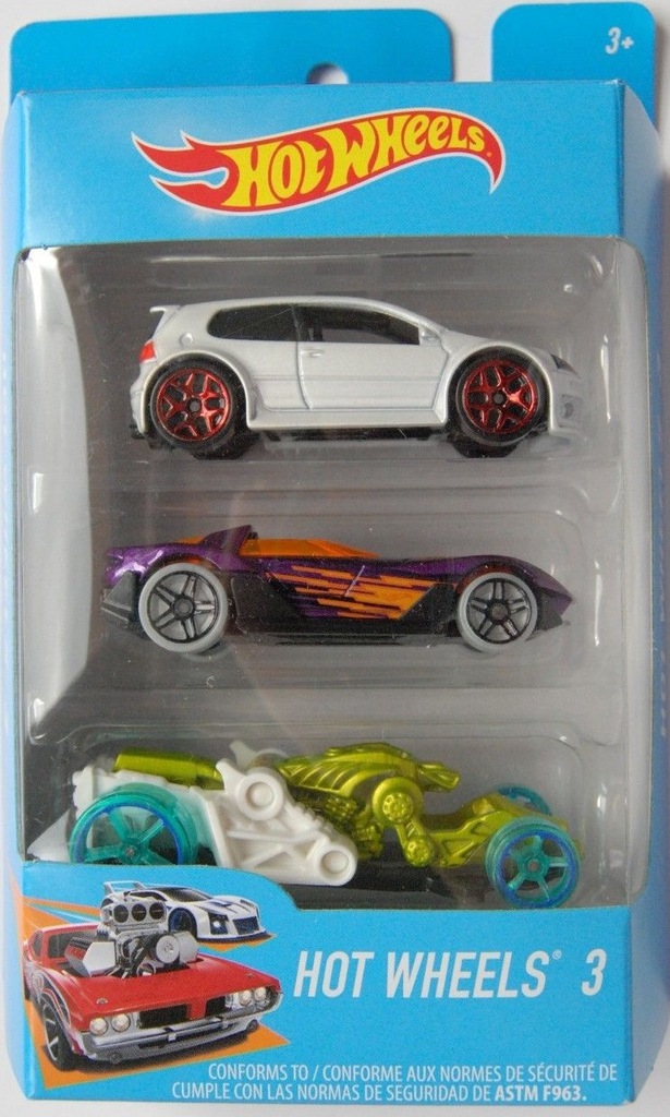 HOT WHEELS 3 PAK TRÓJPAK TRZYPAK + GRATIS AUTKO 15