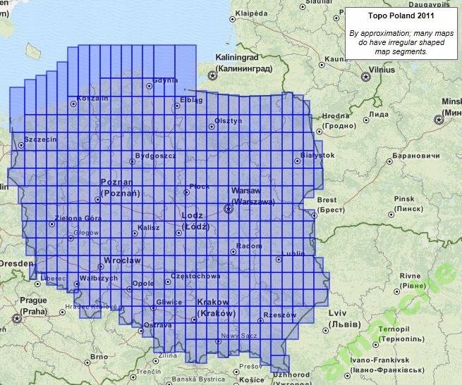 Mapa Topo Poland do Garmin