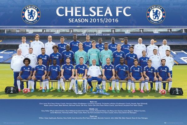 Chelsea Londyn Skład Drużyny 2015/2016 - plakat