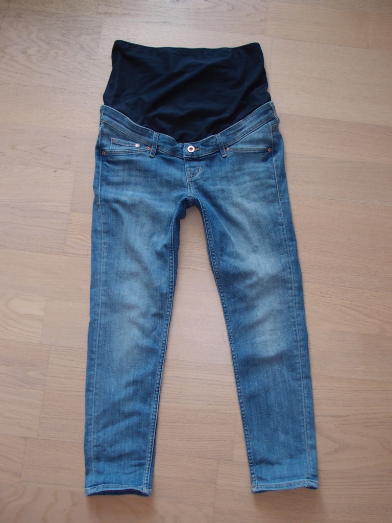 Spodnie ciążowe jeans H&amp;M MAMA rurki rozm. 40