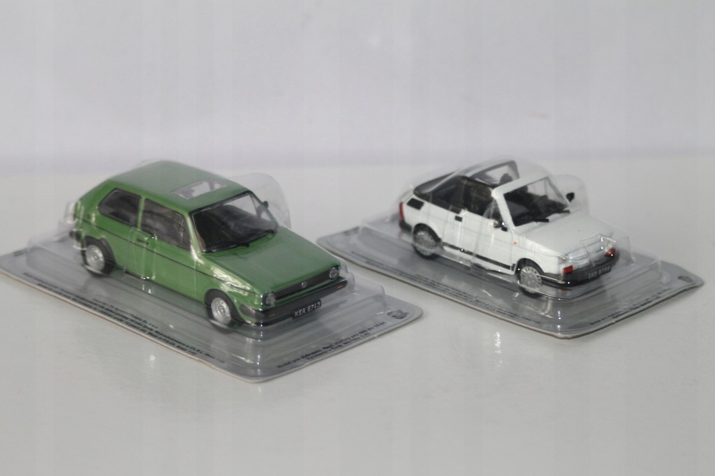 KULTOWE AUTA PRL-u 2 szt FIAT 126P VW GOLF I 1/43