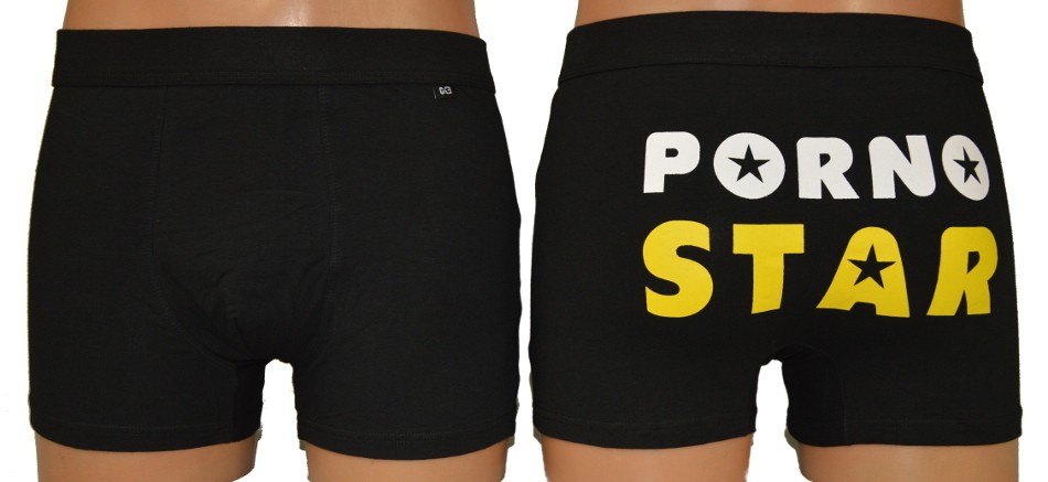 Bokserki C+3 rozmiar M PORNO STAR CZARNE VBE-073