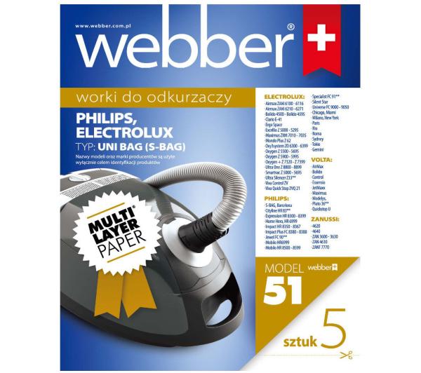 Worki Webber Uni-bag 5 szt do Electrolux Philips