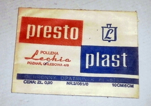 Presto Plast Pollena - stare opakowanie apteczne .