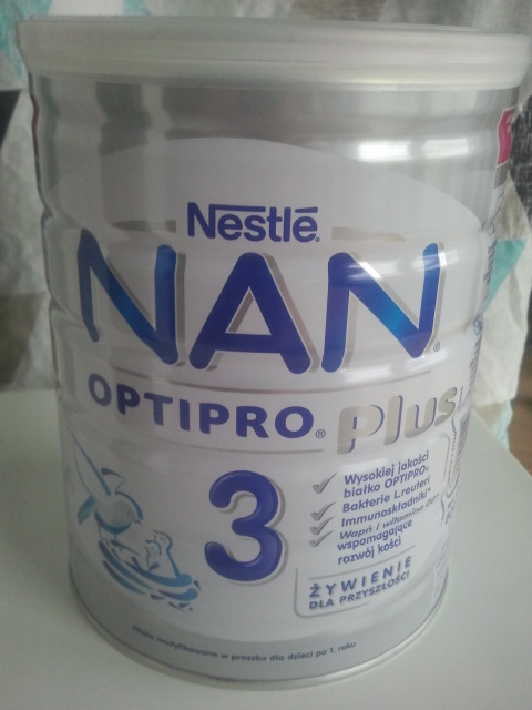 NOWE mleko Nestle NAN Optipro plus 3, puszka 800g
