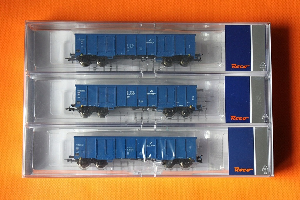 Roco 76128 - Zestaw 3 węglarek Eaos PKP Cargo