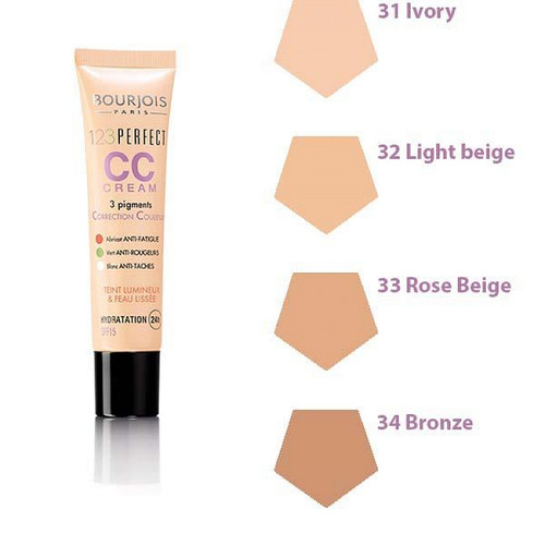 BOURJOIS 123 PERFECT CC CREAM KREM 32 light beige
