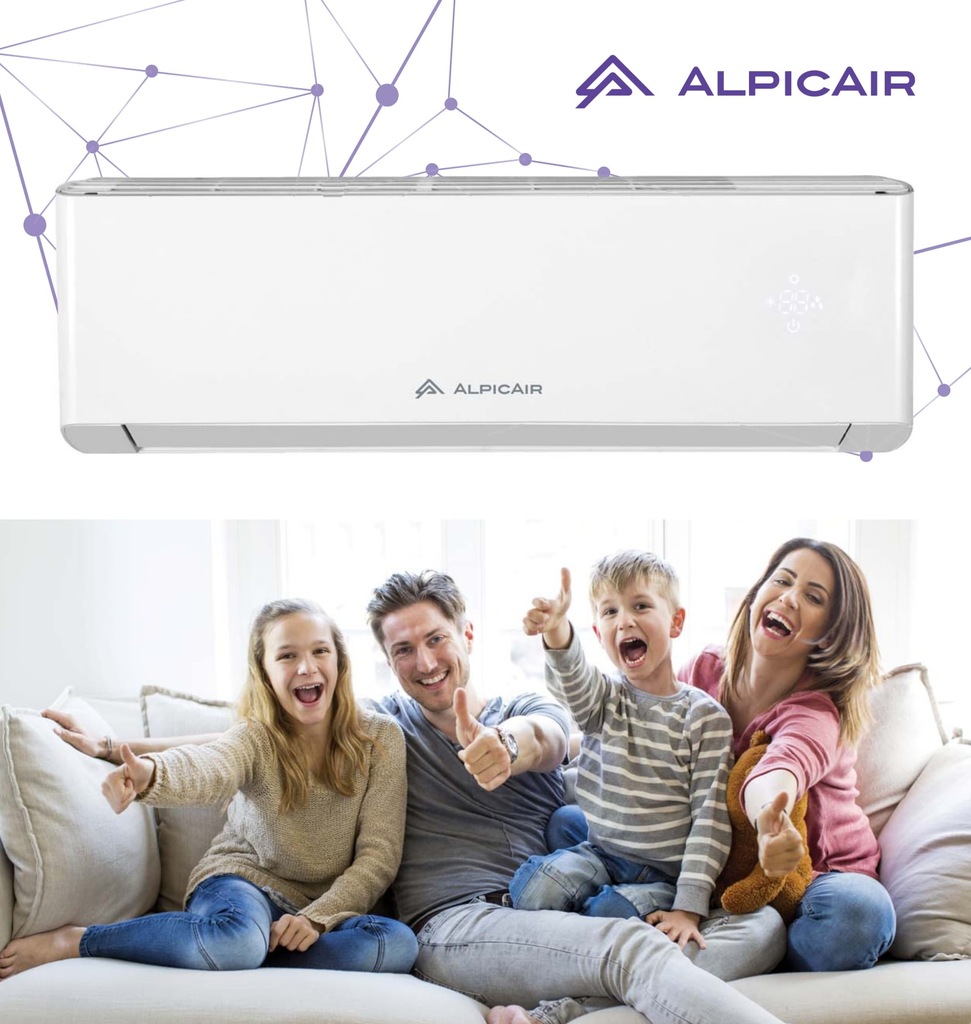 Klimatyzator ścienny Alpicair Hyper Nordic 3,5kW - 7585220444 - oficjalne archiwum Allegro