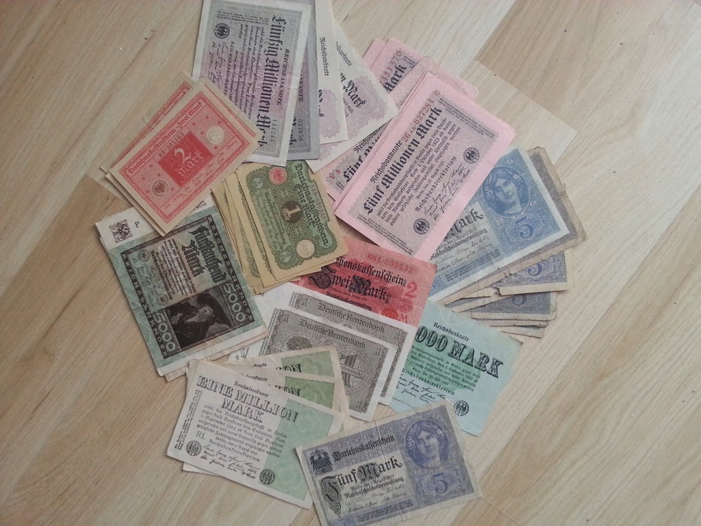 Zestaw banknotów Niemcy 50 sztuk.