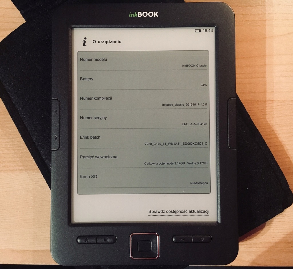 CZYTNIK EBOOK INKBOOK CLASSIC ŁADOWARKA+POKROWIEC