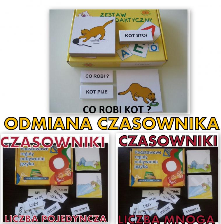ODMIANA CZASOWNIKA co robi pies LOGOPEDIA słowa