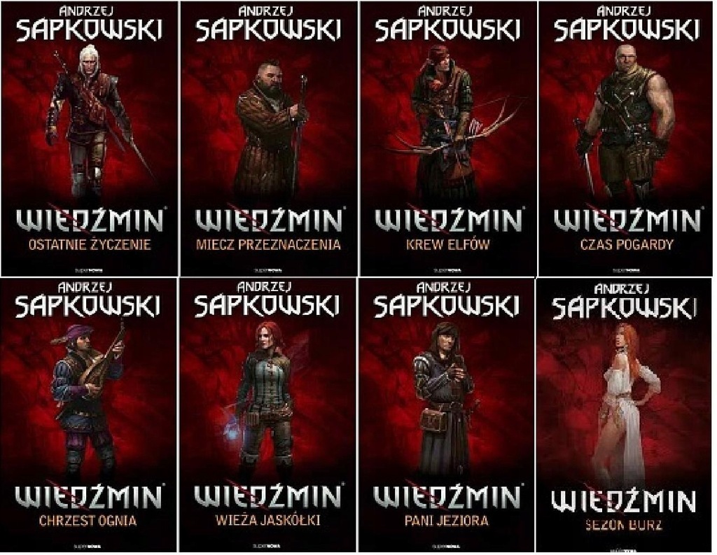 Wiedźmin tom 1-7 + SEZON BURZ, Sapkowski NOWA