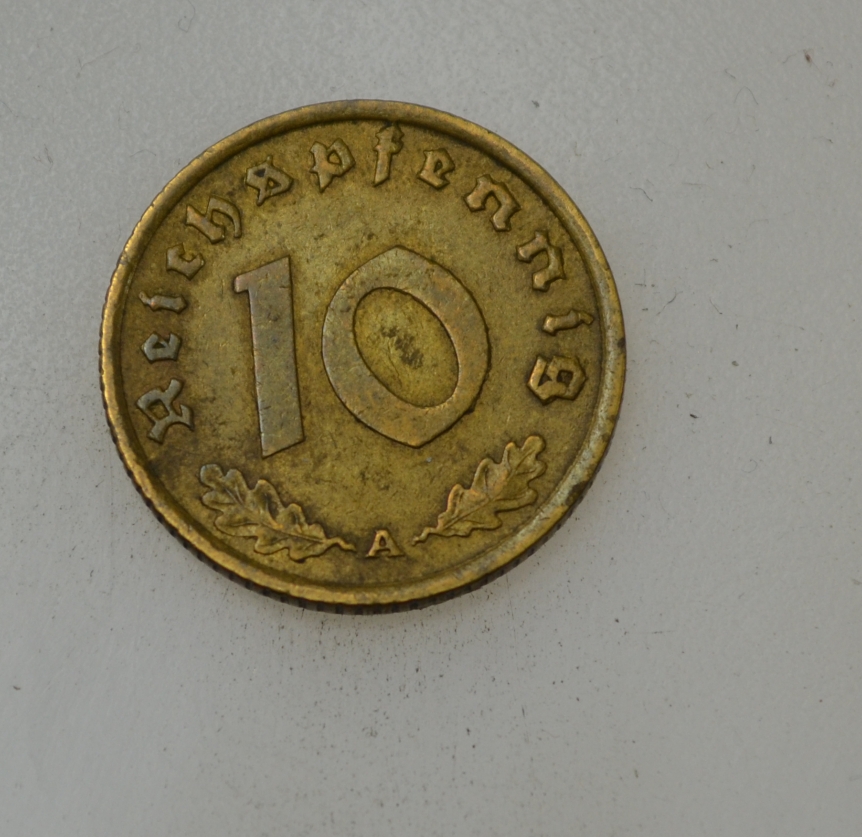 Niemcy 10 Pfennig 1939 A rok od 1zł i BCM