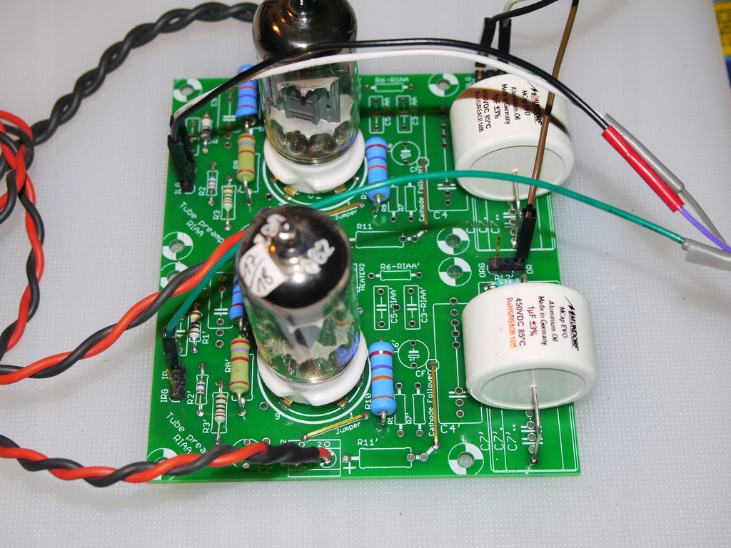Przedwzamacniacz lampowy ECC82 Velleman K8020 klon