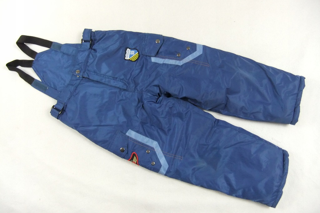 ocieplone spodnie narciarskie 122cm niebieskie