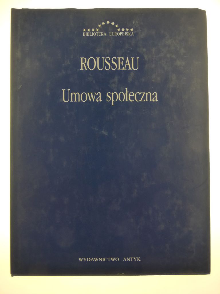 Umowa społeczna - Jean Jacques Rousseau /B1595/