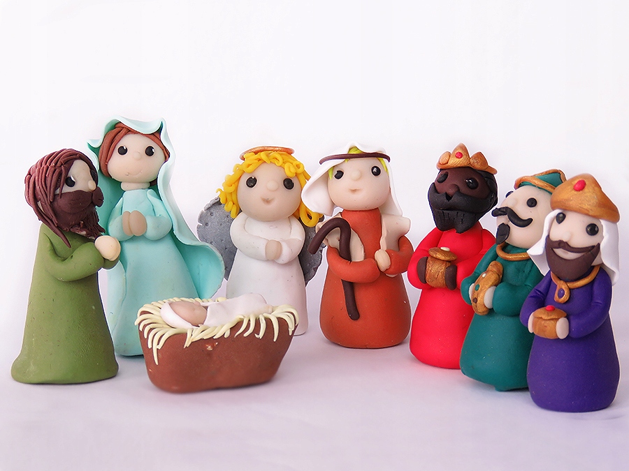 Figurki Do Szopki Z Masy Solnej Szopka Betlejemska, Stajenka, Bożenarodzenie - 7687535593 - oficjalne