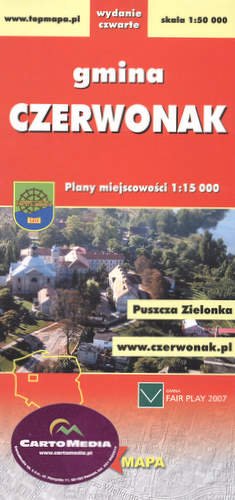 CZERWONAK gmina mapa 1:50 000 Pietruska
