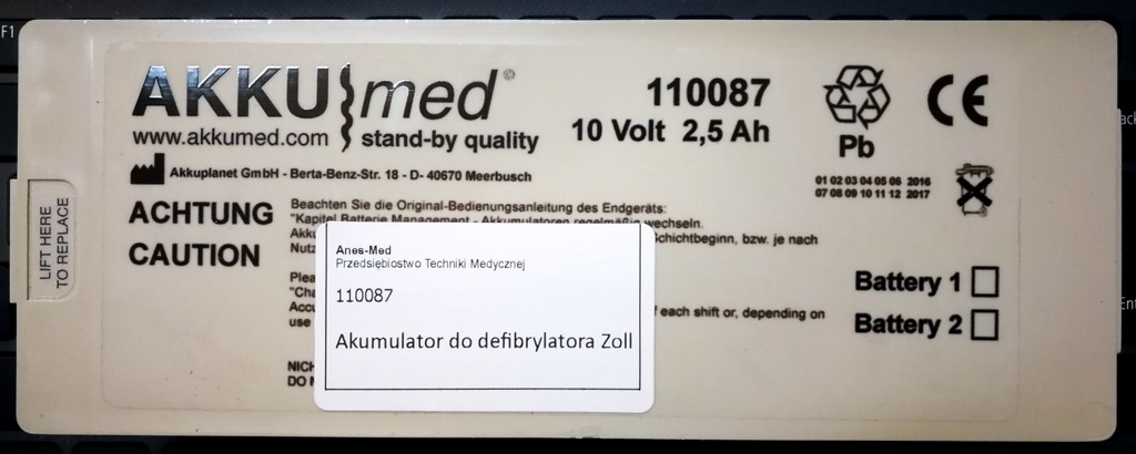 ZOLL Bateria do PD4410 M-Series Defibrylator
