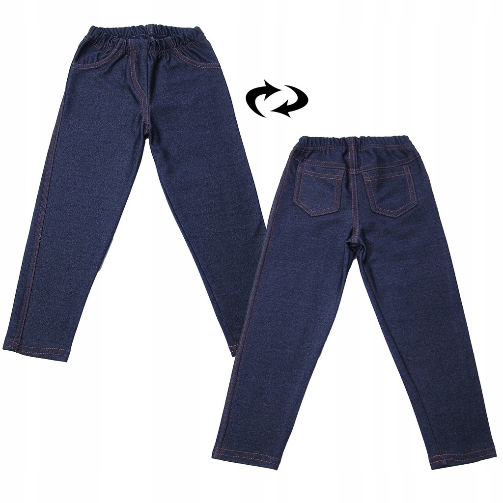 Getry, legginsy typu jeans - granatowy - 146