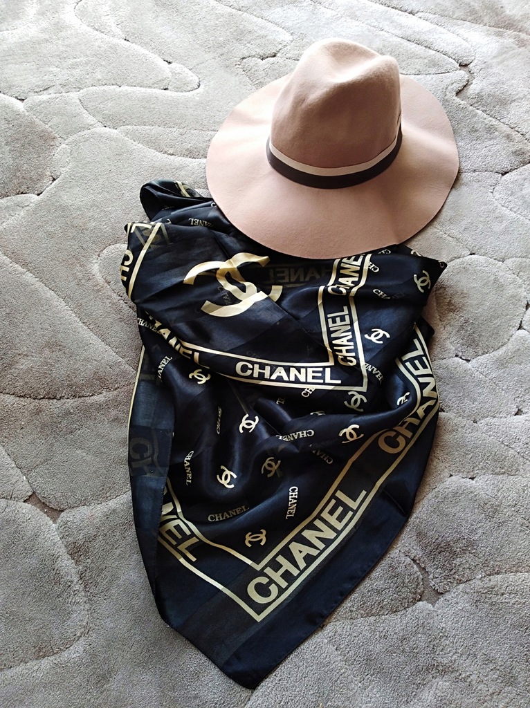 Chusta Apaszka jak Coco Chanel czarna OKAZJA!