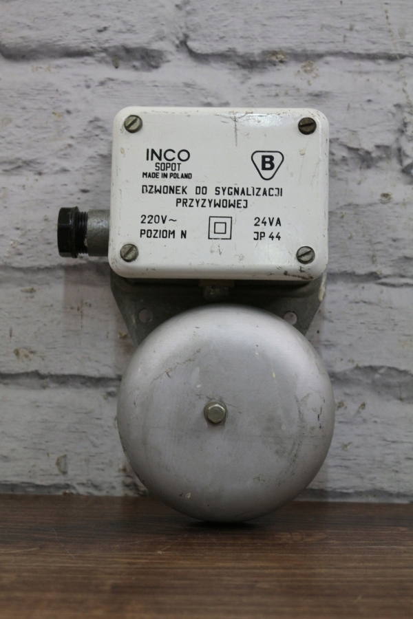 SYRENA DZWONEK BUCZEK LOFT INDUSTRIAL PRL 220V