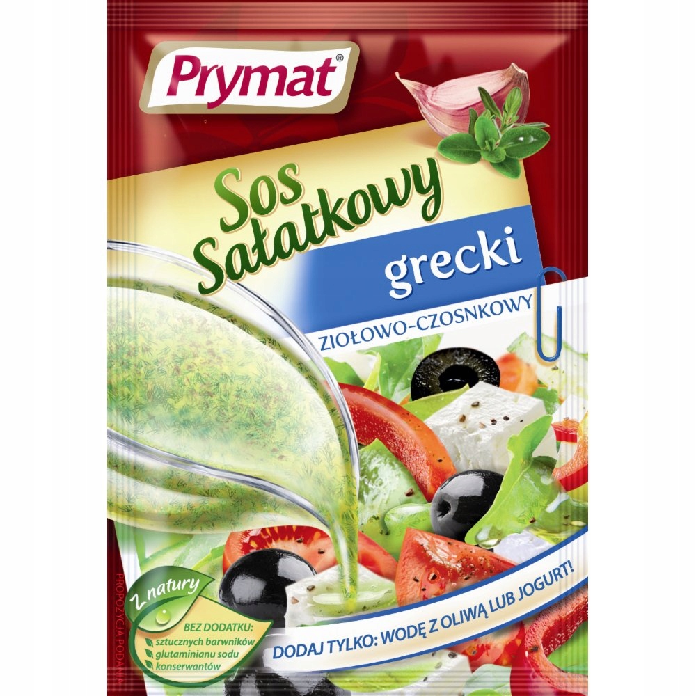 PRYMAT Sos sałatkowy grecki ziołowo-czosnkowy 9g