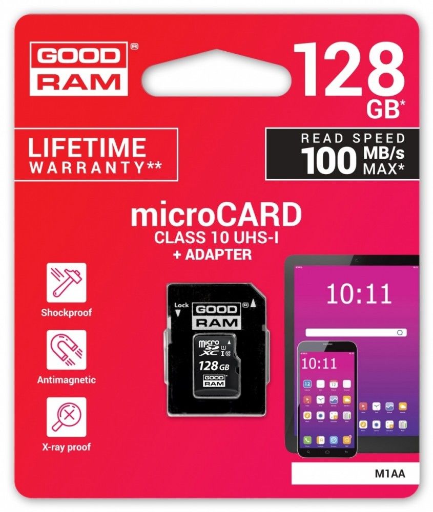 GOODRAM Karta pamięci microSDHC 128GB CL10 UHS I +