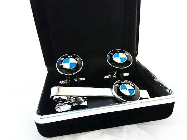 SPINKI DO MANKIETÓW +SPINKA DO KRAWATA+ETUI BMW