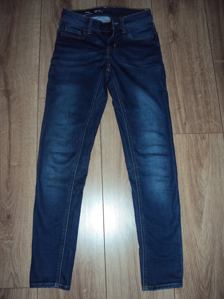 LINDEX KAPPAHL ocieplane spodnie jeansy r.152 bdb+