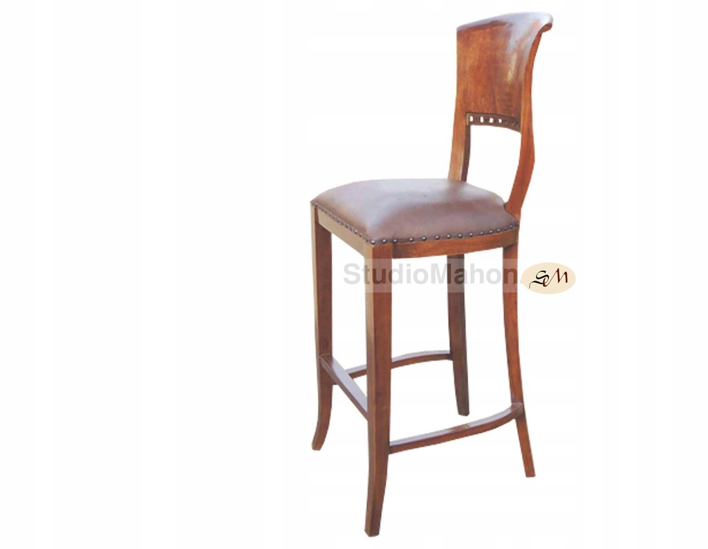 Krzesło Barowe Hoker tek - skóra
