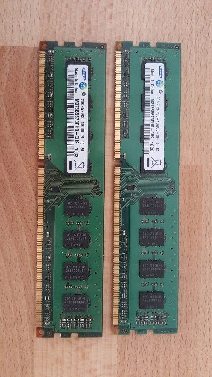 pamięć RAM 4GB 2x2GB Samsung PC3-10600U