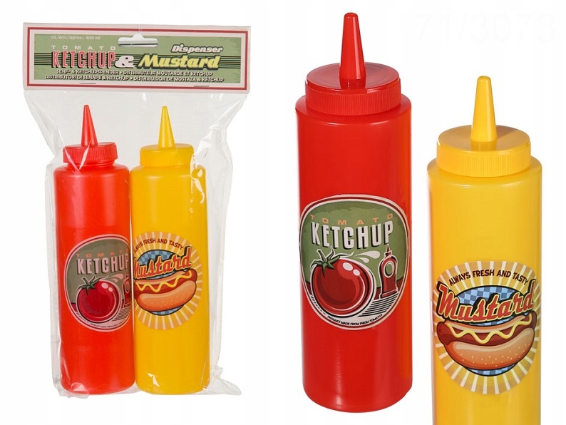DYSPOZYTOR NA KETCHUP I MUSZTARDĘ POJEMNIK KECZUP