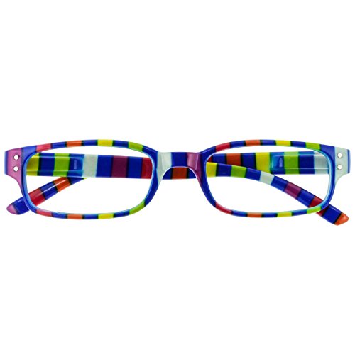 OKULARY I NEED YOU +1,50 66 MM KOLOROWE W PASKI