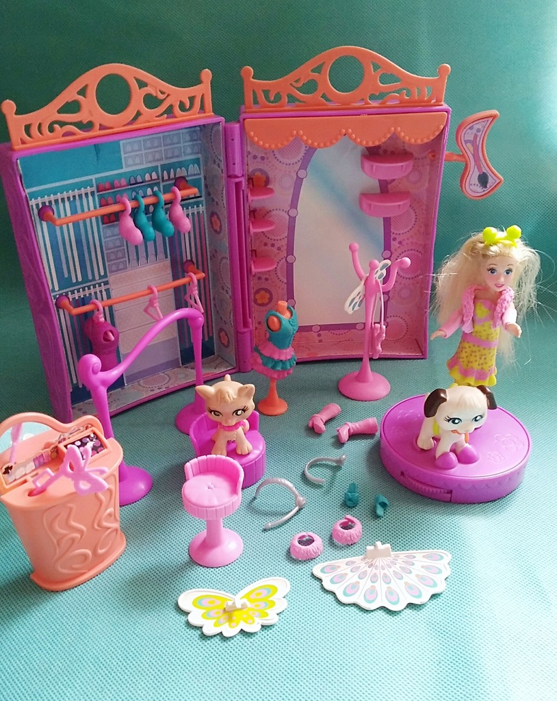 POLLY POCKET Bal Przebierańców lalka kotek piesek