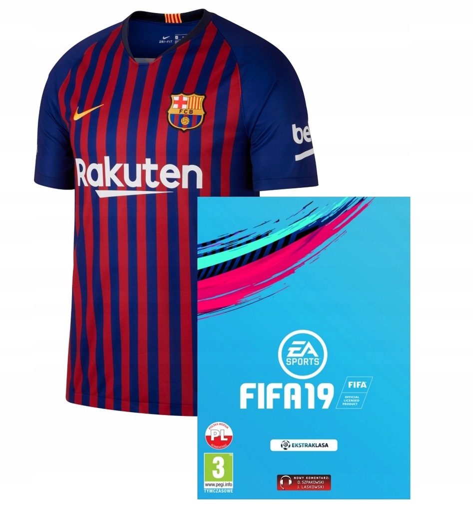 Fifa 19 PC PL +FUT DLC +Koszulka F.C BARCELONA