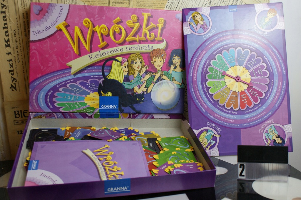 Wróżki - Kolorowe serduszka gra planszowa GRANNA