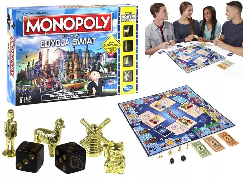 MONOPOLY Monopol EDYCJA ŚWIAT HASBRO POLSKA B2348