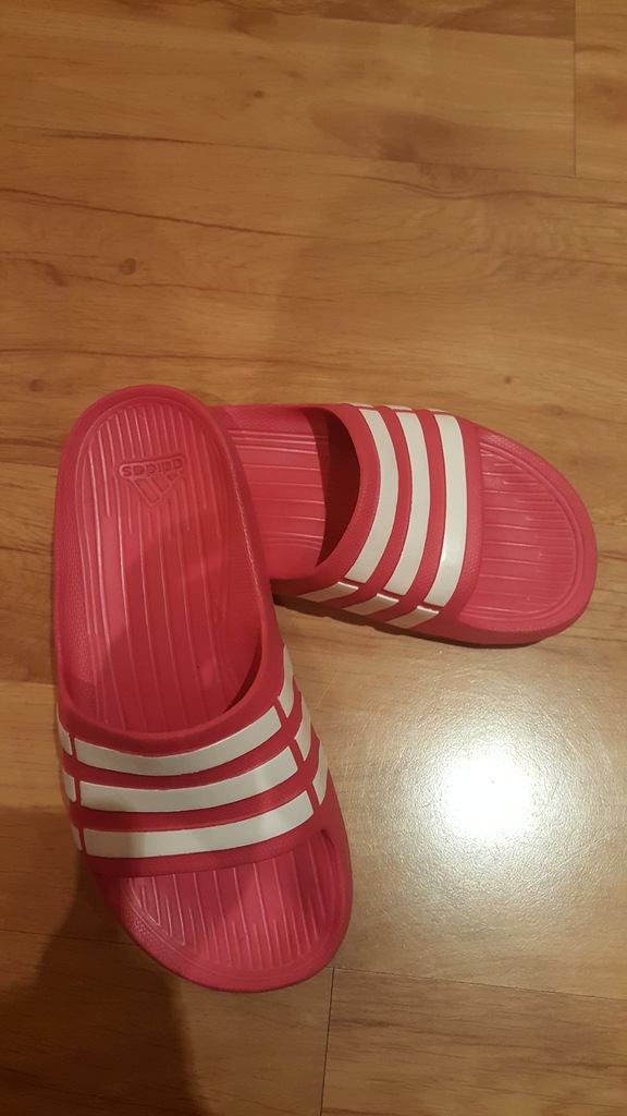 Klapki Adidas różowo-białe rozmiar 34 