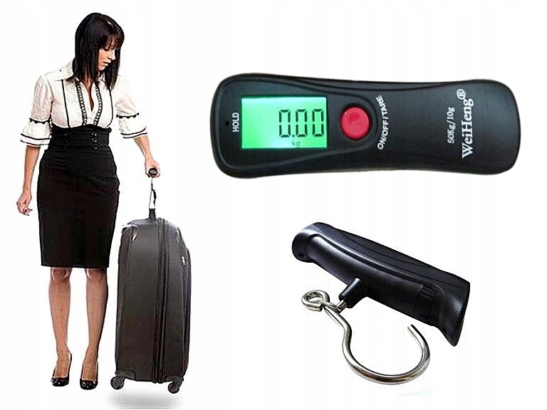! WAGA 50KG BAGAŻOWA PODRÓŻNA wędkarska hakowa LCD
