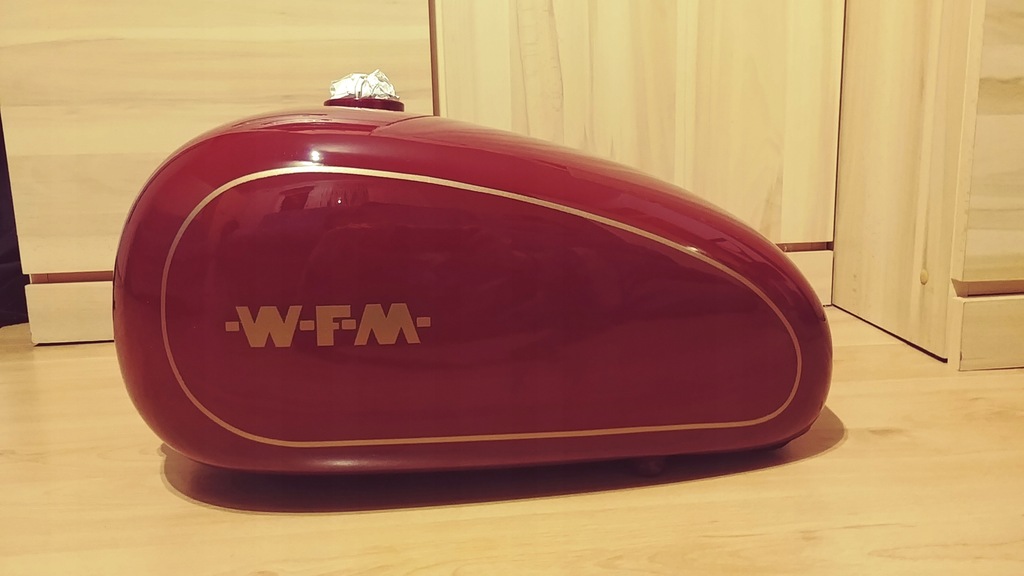 Zbiornik bak WFM wiśnia wsk shl PRL RAL 3005