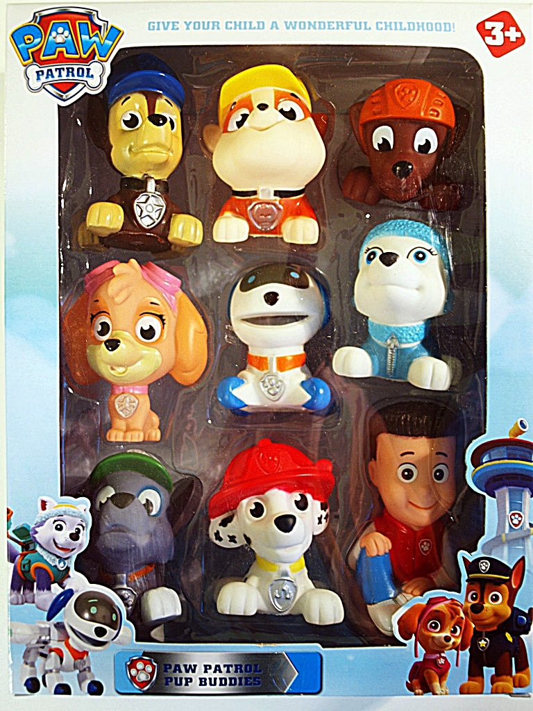 Psi Patrol Paw Patrol Zestaw 9 gumowych figurek