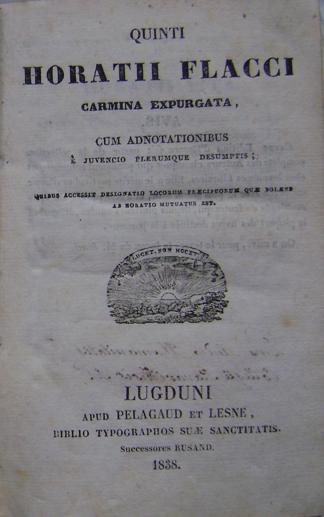 HORACY-PIEŚNI,SATYRY,LISTY i ARS POETICA -wyd.1838