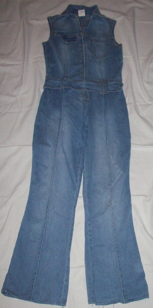 Kombinezon jeansowy niebieski 36 S/38 M