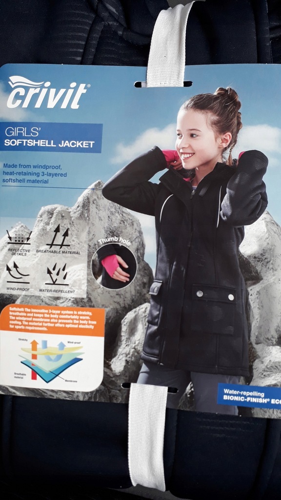 Kurtka LIDL crivit - dziewczęca Softshell 146/152
