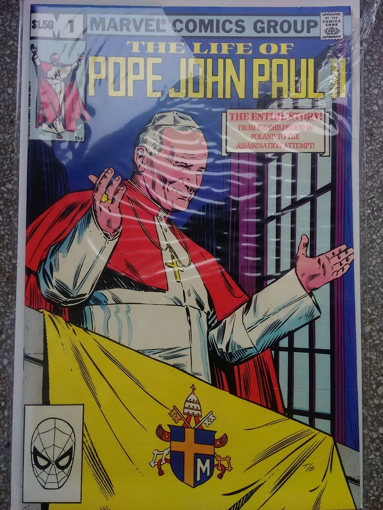  Komiks Jan Paweł II Marvel 1982 rok Bronze Age