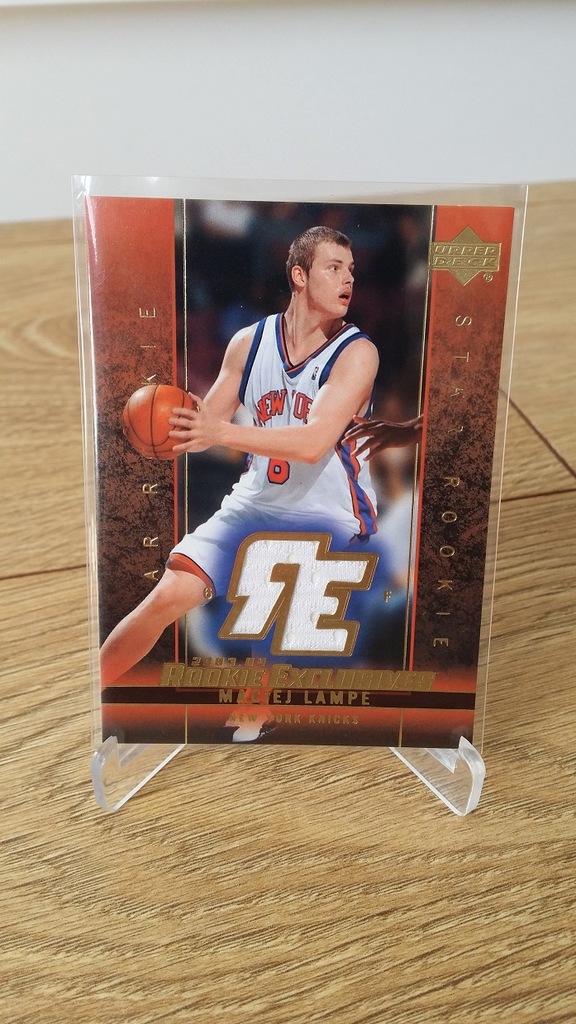 Maciej Lampe jersey Knicks upperd deck karta NBA