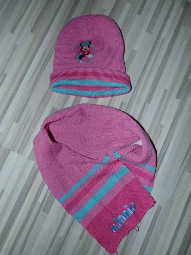 Disney - czapka i szalik Minnie roz.110 4-5 lat